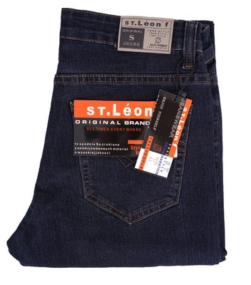 SPODNIE JEANS ST LEON QC22 GRANAT W32 L30 84-88