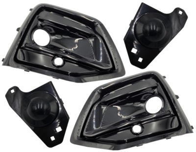 Решётка бампера перед l r + заглушки радаров audi q5 fyb 80a рестайлинг  20- черный фото №1