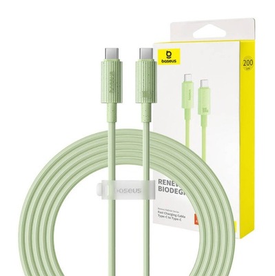 Kabel Baseus USB typ C - USB typ C 2 m zielony