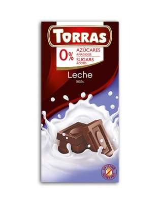 TORRAS Czekolada mleczna bez dodatku cukru 75g