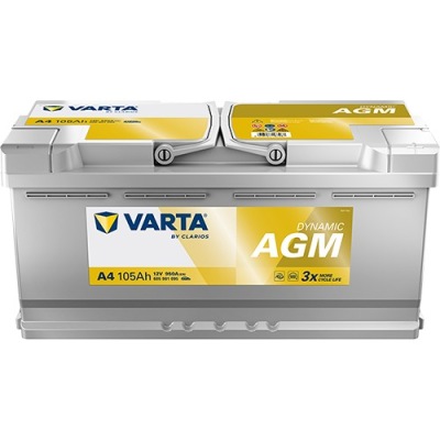 Акумулятор 12v 105ah varta agm акумулятор автомобільний запуск стоп передній. 2025 фото №1