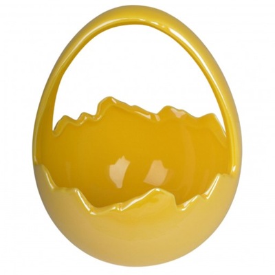 Koszyk Ceramiczny Skorupka Żółta Wielkanoc GLAMOUR