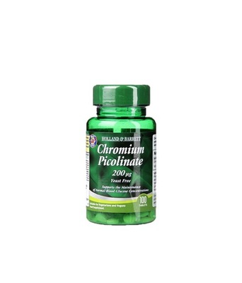 HOLLAND BARRETT CHROMIUM PICOLINATE 200µg 100 TABL