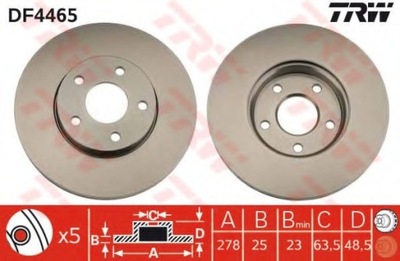 DISCO HAM. PARTE DELANTERA FORD FOCUS II 04- VOLVO C30 C70  