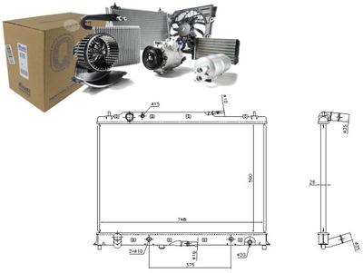 RADUADOR DEL MOTOR MAZDA CX-9 3.5/3.7 09.06- NISSEN  