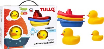 TULLO ZABAWKI DO KĄPIELI 6szt BEZ DZIUREK 516