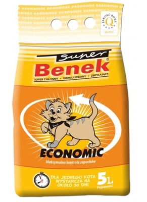 Super Benek ECONOMIC 5L Żwirek bentonitowy