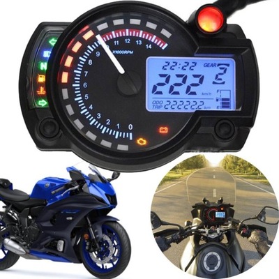 UNIVERSAL CUADRO DE INSTRUMENTOS DIGITAL MOTOCICLETA QUAD LCD DIODO LUMINOSO LED VELOCÍMETRO SCOOTER  