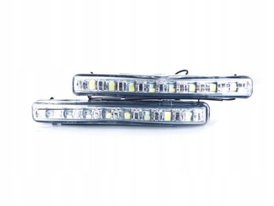 ŚWIATŁA DO JAZDY DZIENNEJ LEDOWE 2x8 LED AUTOMAT