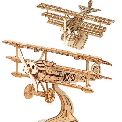 Puzzle 3D Samolot drewniany model do składania