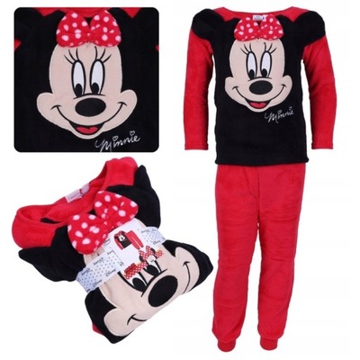 Polarowa CIEPŁA piżama Myszka Minnie DLA DZIEWCZYNKI zimowa DISNEY 110 cm
