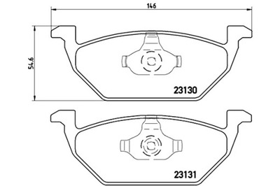 BREMBO ZAPATAS DE FRENADO PARTE DELANTERA SIN ANEXOS CON CERRADURA AUDI A1 A1  