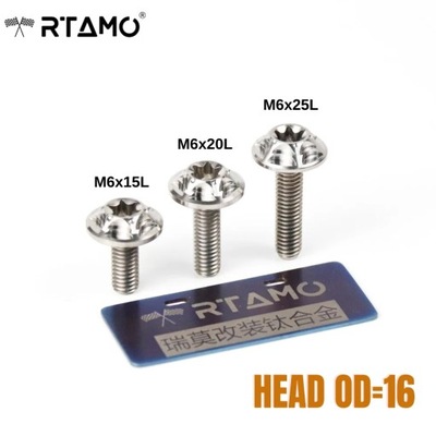 1PC BIG HEAD TITANIUM SCREWS T40 DISC BRAKE ROTORIUS M6X15/20/25MM(OD=1~16239 