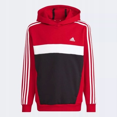 ADIDAS BLUZA J 3S TIB FL HD BLACK/WHITE/RED IJ8731 # 140