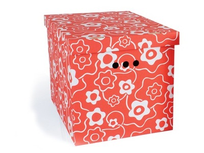 Pudełko użytkowe karton XL pudełka czerwone maki