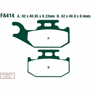 PADS BRAKE EBC FA414R  