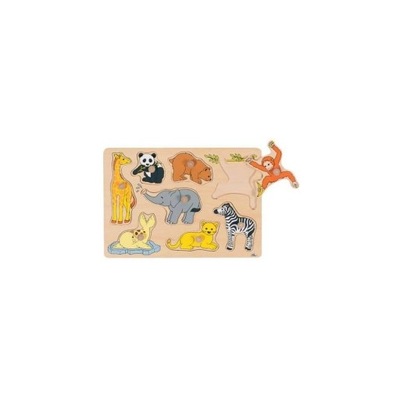 Goki Ukladanka puzzle z uchwytami zoo