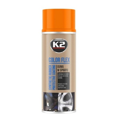 K2 COLOR FLEX POMARAŃCZOWY 400ml GUMA W SPRAYU