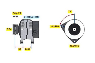 Bosch генератор citroen berlingo/ peugeot 206/ 30 фото №1