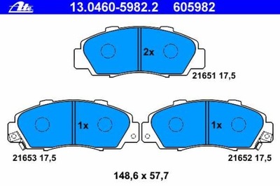 КОЛОДКИ ТОРМОЗНЫЕ ПЕРЕД HONDA ACCORD 93-, CR-V 95-