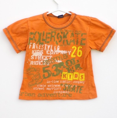 T-shirt Koszulka CHŁOPIĘCA Nadruk Napisy roz. 98-104 cm A1488