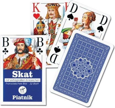 Karty do gry Skat (talia od siódemek)