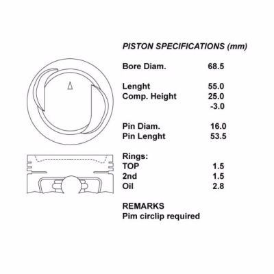 Iap quality parts 101-16080 поршень фото №1
