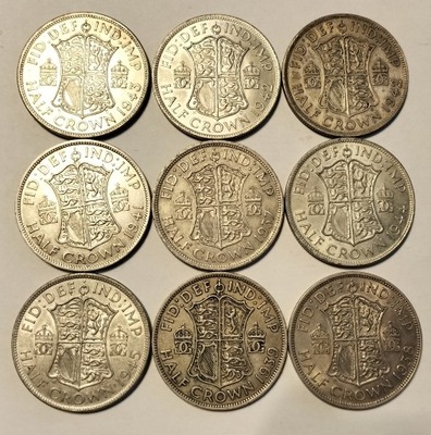 Wielka Brytania srebro half crown 1/2 korony Jerzy VI