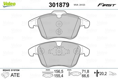 VALEO 301879 VALEO КОЛОДКИ HAM. FIRST