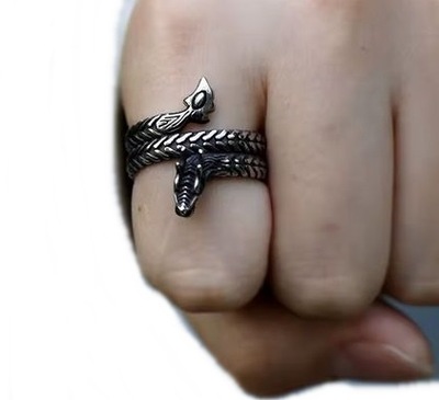 SYGNET MĘSKI STALOWY SMOK ROZMIAR 24 S 2457