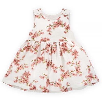Sukienka niemowlęca ecru w kwiaty Summer 74