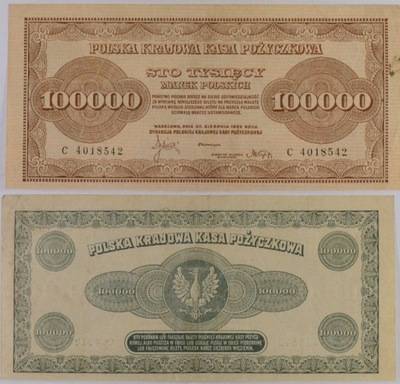 6A. BANKNOT 100 000 MAREK POLSKICH 1923 SERIA:C 25.04
