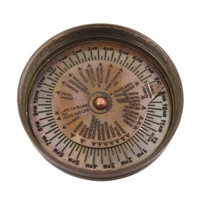 Mosiężny kompas z zegarem słonecznym – NC1236