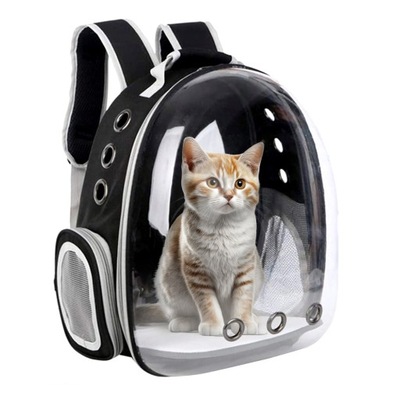 TRANSPORTER dla KOTA PSA PLECAK TORBA 2w1 PRZEZROCZYSTY SZELKI WENTYLACJA