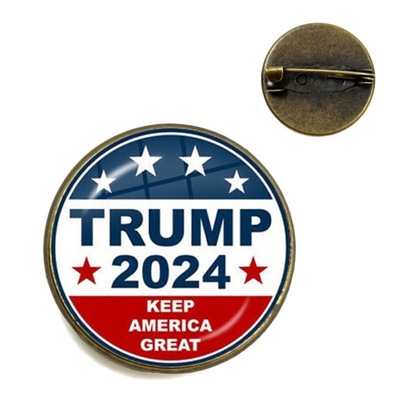 Trump 2024 brąz broszka przypinki spraw, by ameryk