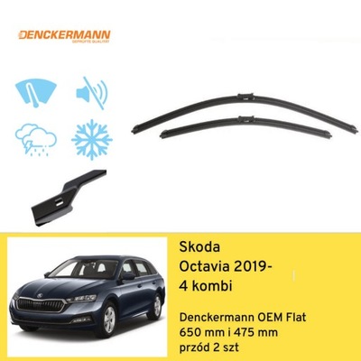 ESCOBILLAS PARTE DELANTERA PARA SKODA OCTAVIA 4 UNIVERSAL (2019-) DENCKERMANN  