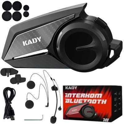 INTERKOM PARA MOTOCICLETA BLUETOOTH KADY K1 1200 METROS POLACO LEKTOR 850 MAH  