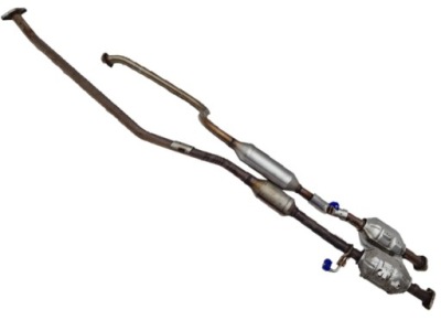 Mazda 2 dj 2014-2019 1.5b труба выхлоп гаситель средний конечный катализатор фото №1