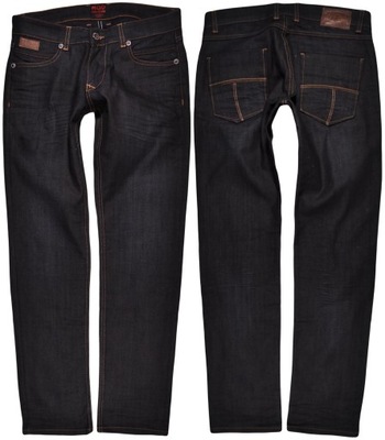 MIRACLE OF DENIM spodnie NAVY jeans OSKAR _ W36 L32