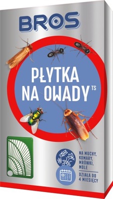 Bros PŁYTKA NA OWADY muchy prusaki mrówki 1szt.