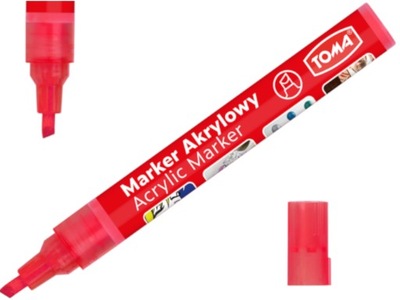 Marker z farbą akrylową TOMA TO-403 czerwony
