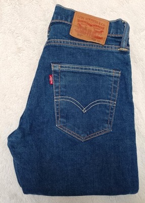 spodnie jeans męskie LEVIS 512 28/32 niebieskie