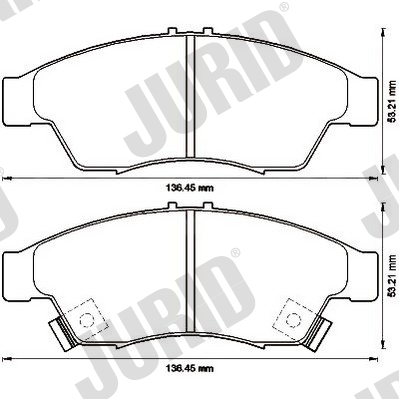 КОЛОДКИ ГАЛЬМІВНІ ПЕРЕД JURID 572545J