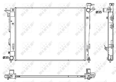 NRF AUŠINTUVAS HYUNDAI, KIA IX35 08/09- 1.6/2.0, SPORTAGE 06/10- 1.6/2.0 