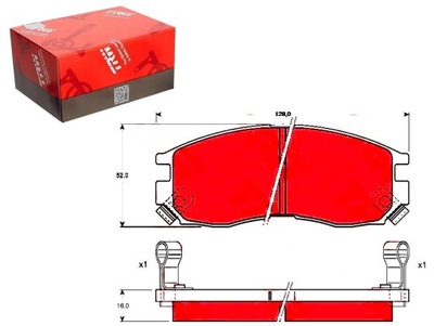 Тормозные колодки тормозные mitsubishi перед galant 92- 96- e фото №1