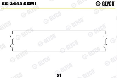 ВТУЛКА ШАТУНА VW 1,6-2,4D 55-3443 SEMI GLYCO САЙЛЕНТБЛОК ПОДШИПНИКА, ШАТУН