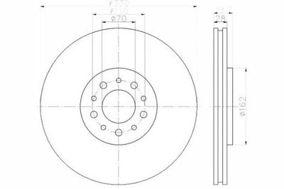 TEXTAR DISCOS DE FRENADO 2 PIEZAS ALFA PARTE DELANTERA BRERA SPID  