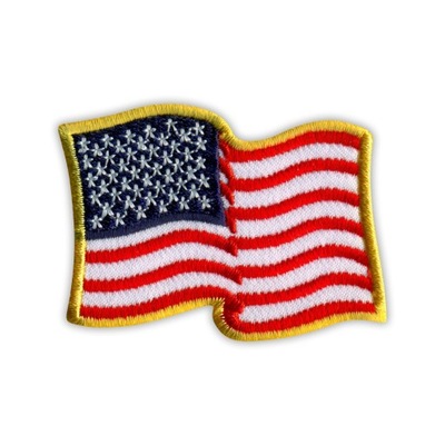 Naszywka Powiewająca Flaga Amerykańska - USA HAFT