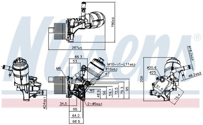 РАДИАТОР МАСЛА CHEVROLET AVEO, CRUZE, ORLANDO, TRAX, OPEL ADAM, ASTRA NISS