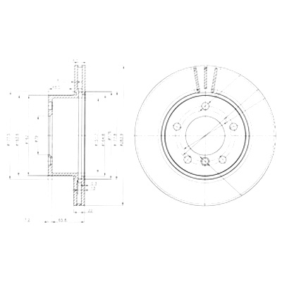 DRIVE+ ДИСКИ ТОРМОЗНЫЕ ТОРМОЗНЫЕ 2 ШТУКИ. ПЕРЕД BMW 1 2.0B 04-07 ВЕНТИЛИРУЕМЫЕ